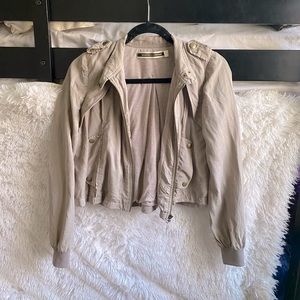 Beige tan light Moto jacket